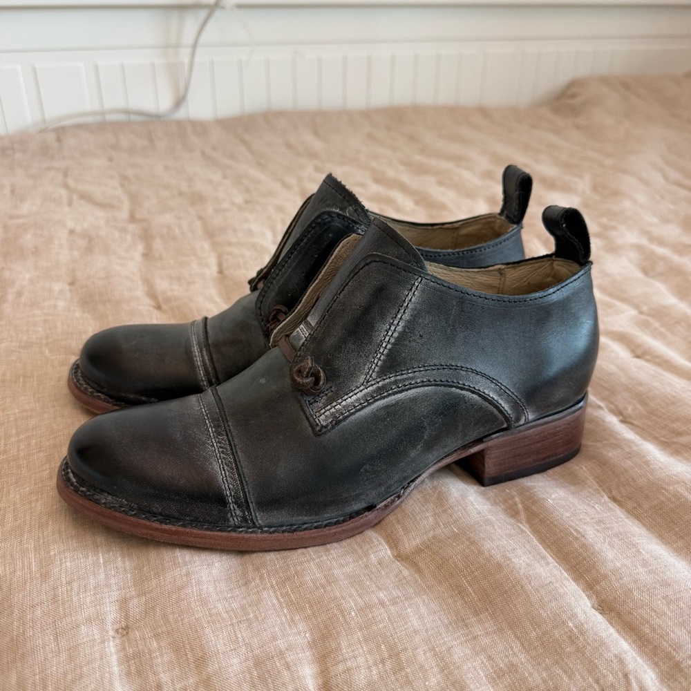 Freebird by Steven Black Leather Low Heel Loafers - Picture 3 of 10
